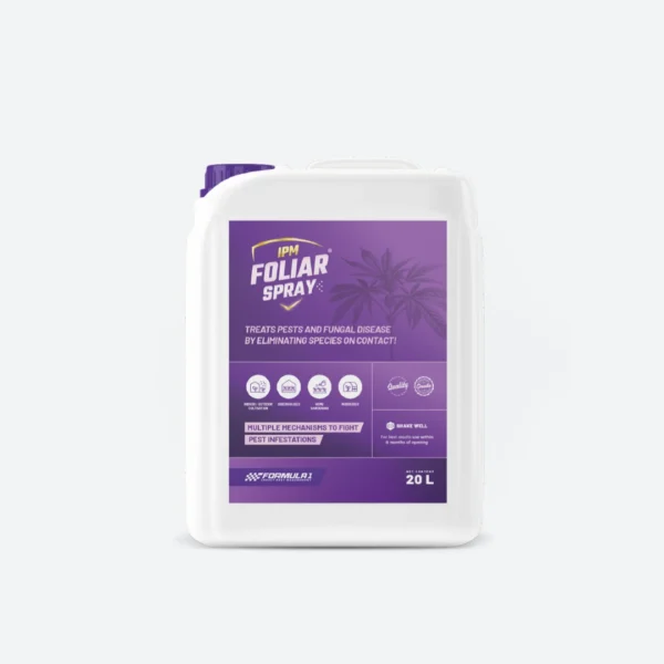 Application of IPM Foliar Spray on cannabis leaves